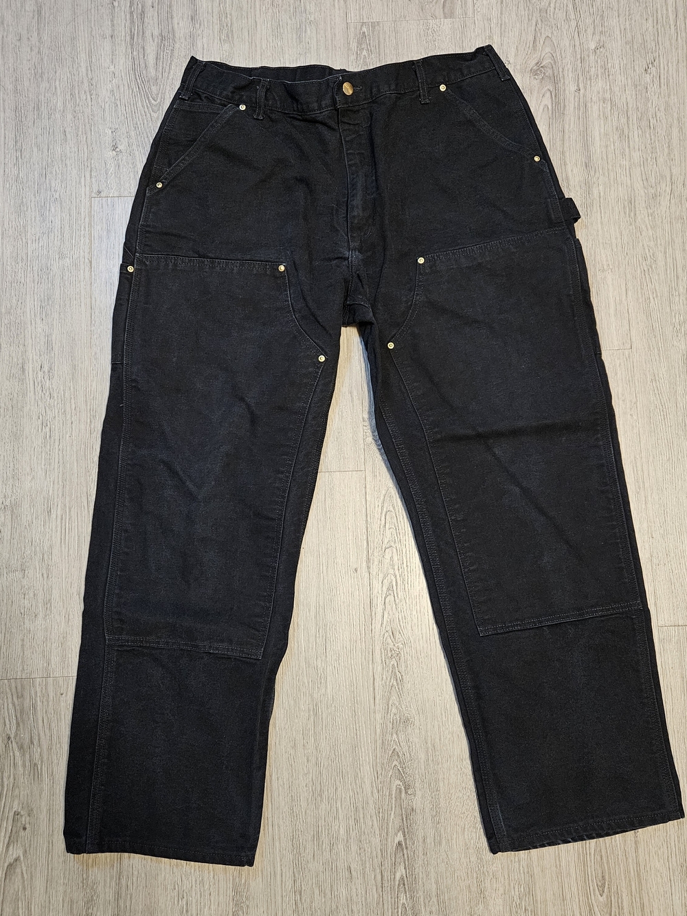 Carhartt 38x30 Double Knee Black Original Fit Men's Pants